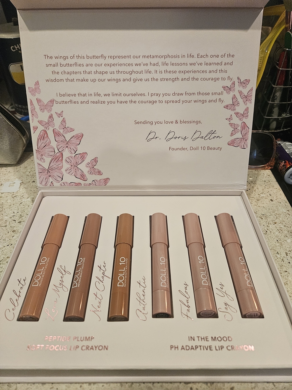 Doll 10 Neutral & Rose Lip Crayon Set - 6-Piece